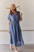 Catherine Solid Dress | Blue