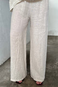 Pure Linen Pants | Beige