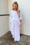 Pure Linen Pants | White