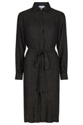 Ina Ls Shirt Dress | Black Gold