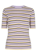 Roberta Ss Blouse | Lavender Yellow Stripe