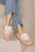 Lace Sneakers | Pink