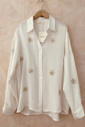 Cotton Embroidery Shirt | White