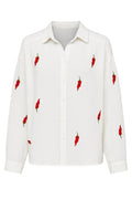 Emb Chili Shirt | White