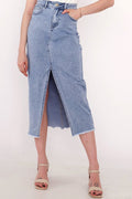 Dont Worry Denim Skirt | Denim Blue