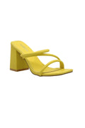 Strappy Block Heels | Yellow