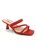 Strappy Kitten Heels | Red