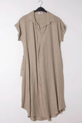 Catherine Solid Dress | Taupe