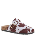 Cow Print Slip Ons | Cow Brown