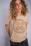 Zano O-Ss Embroidery Tee  |  Sesame