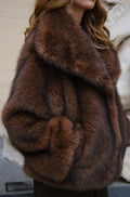 Stephanie Faux Fur Jacket | Brown