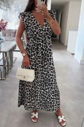 Sun Leo Ruffle Dress | Beige