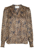 Davina Pattern Blouse | Camel