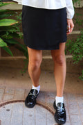 Winnie Wrap Mini Skirt | Black