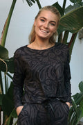 Alma Ls Top | Dark Grey Black Tia