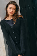 Thora V-Neck Knit Cardigan | Black