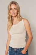 Elaine Seamless Tank Top  |  Ecru