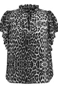 Leo Ss Frill Top 35705 | Dark Grey