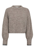 Coralie Crop Rib O-Knit 32140 | Walnut
