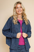 Box Shirt Jacket | Navy Denim