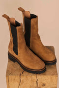 Chicago Suede Boot | Dark Cognac
