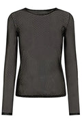 Mesh Ls Sparkle Tshirt | Black Gold Dot