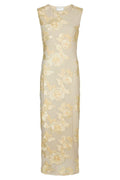 Tiranna Big Flower Mesh Dress | Light Yellow