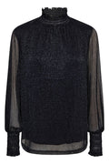 Ximena Glam Ls Blouse  |  Salute Navy