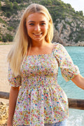 Gro Top | Green Multi Flower