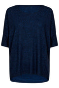 Lora Ss Blouse |  Navy Melange