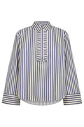 Samson Stripe Frill Shirt 35879 | Navy