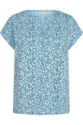 Viva Tee | Chambray Blue Sharp Green