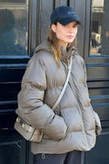 Fox C Puffer Jacket | Dark Taupe