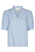 Odesa Dot Stripe Blouse | Light Blue