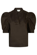 Roella Poplin Blouse | Chocolate Brown