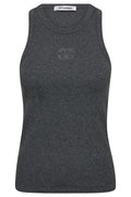 Sahara Embroidery Tank Top 33151 | Dark Grey