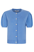 Srmarla Ss O-Neck Cardigan Knit | Vista Blue