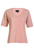 Ulla Ss Vneck Tshirt | Dusty Rose