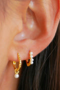 Belle Pearl Hoops | Pearl