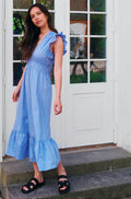 Pollana Poplin Dress | Sky Blue