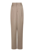 Alessandra Heavy Sateen Pants | Dark Taupe