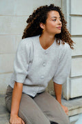 Trudy Knit Cardigan | Beige Melange