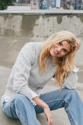Nuna Knit Cardigan | Light Grey Melange