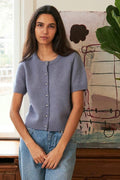 Mitta Knit Cardigan | Smoke Blue