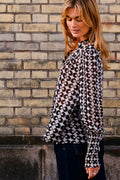 Camisa Graphic Print Blouse | Black