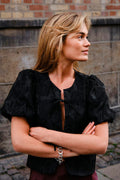 Aska Jacquard Blouse | Black
