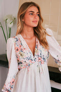 Silfi Flower Print Dress | Creme