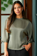 Liora Heavy Sateen Blouse | Cold Army