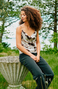 Lindy Cow Print Top | Brown