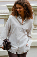Dita Double Stripe Shirt | Creme